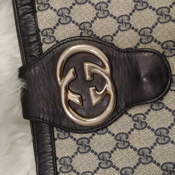 Authentic Vintage Gucci GG Monogram Supreme Web Blondie Britt Ophidia Bucket - Picture 4 of 11